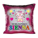 Unicorn 110 Personalised Hot Pink Magic Cushion including cushion insert