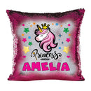 Unicorn 114 Personalised Hot Pink Magic Cushion including cushion insert