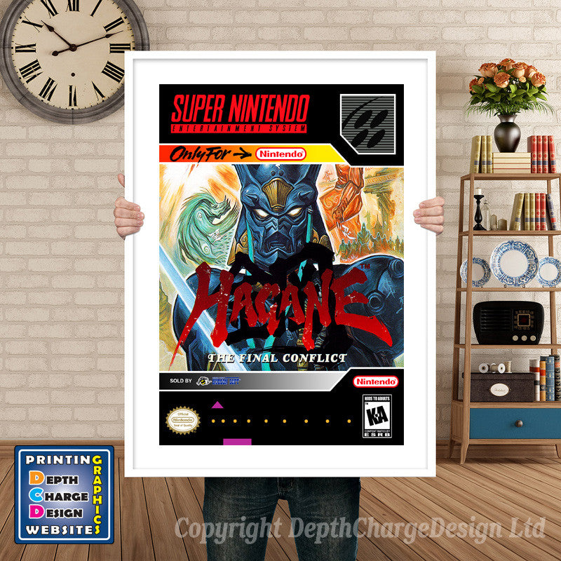 Hagane Super Nintendo GAME INSPIRED THEME Retro Gaming Poster A4 A3 A2 Or A1