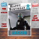 Personalised Half Life 4 Inspired Style Game Kids Inspired Birthday Card (SA)