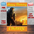 Halo 3 Inspired Style Game Kids Inspired Birthday Card (SA)