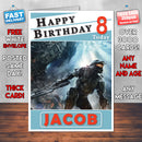 Personalised Halo 4 2013 Inspired Style Game Kids Inspired Birthday Card (SA)