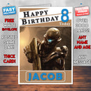 Personalised Halo 5 2015 Inspired Style Game Kids Inspired Birthday Card (SA)