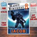 Personalised Halo Reach 5 Inspired Style Game Kids Inspired Birthday Card (SA)