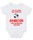 Hamilton Fan Starting Football Fan Baby Grow Bodysuit