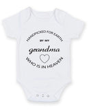 Hand Picked For Earth By My Grandma In Heaven Baby Grow Bodysuit