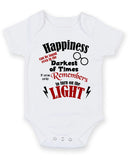 Happiness Can Be Found In Personalised Baby Boy Girl Unisex Short Sleeve Bodysuit