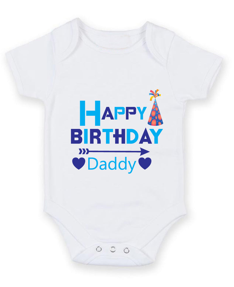 Happy Birthday Daddy 2 Baby Grow Bodysuit