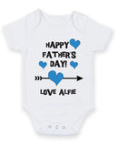 Happy Fathers Father's Day Arrow Baby Grow Bodysuit