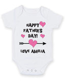 Happy Fathers Father's Day Arrow 2 Baby Grow Bodysuit