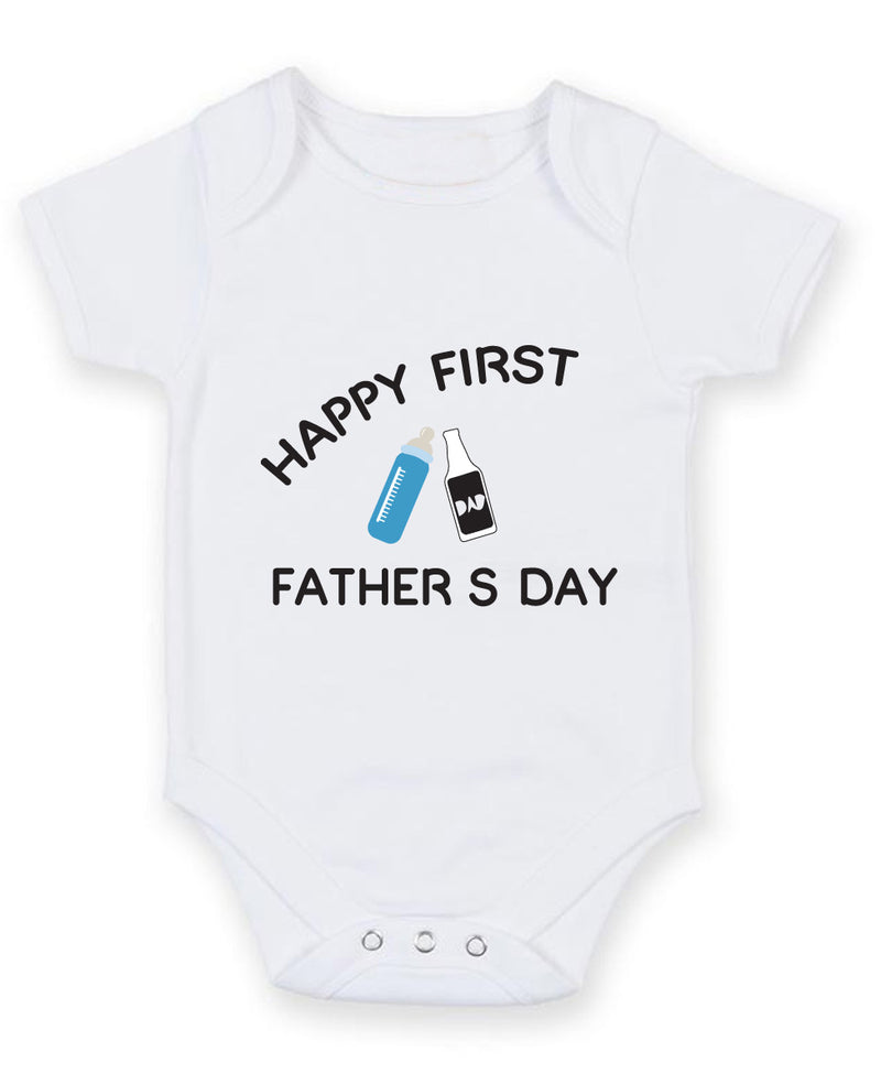 Happy First 1st Father's Day 2 Baby Grow Bodysuit