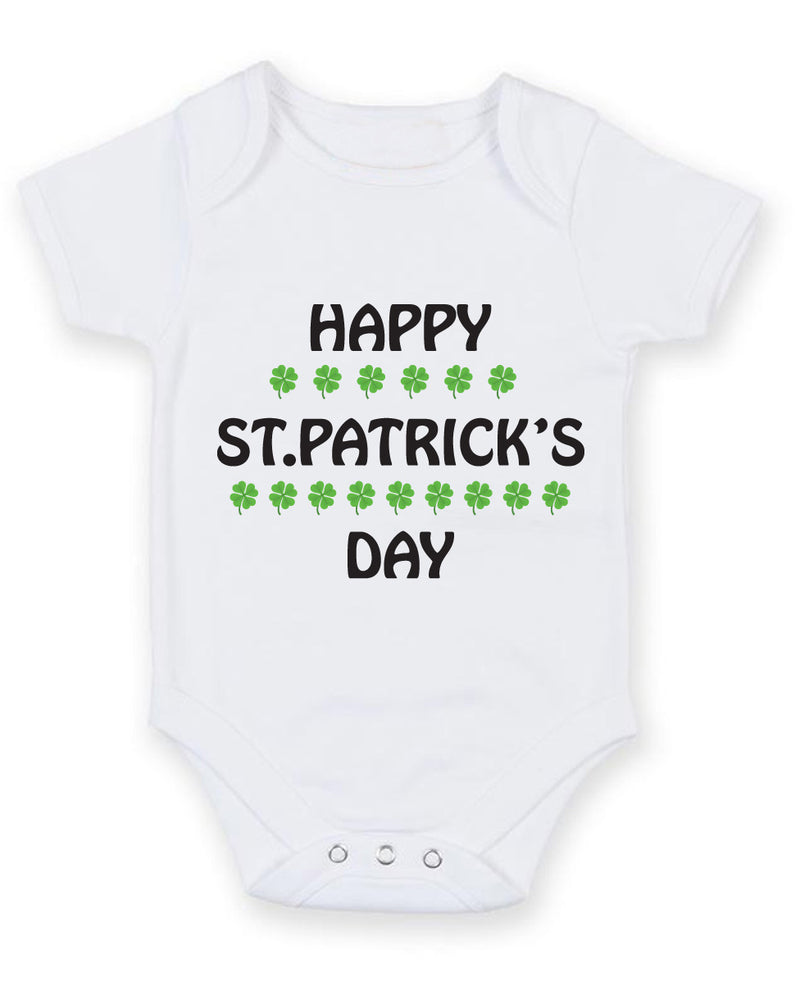 Happy St Patrick's Day Baby Grow Bodysuit