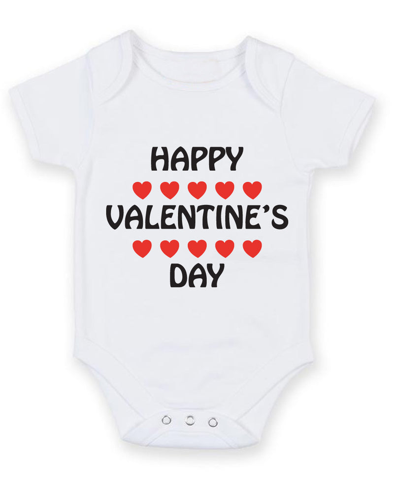Happy Valentine's Day Baby Grow Bodysuit