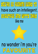 Happy Fathers Day, You're So Fucking Lucky Personalised Birthday Card