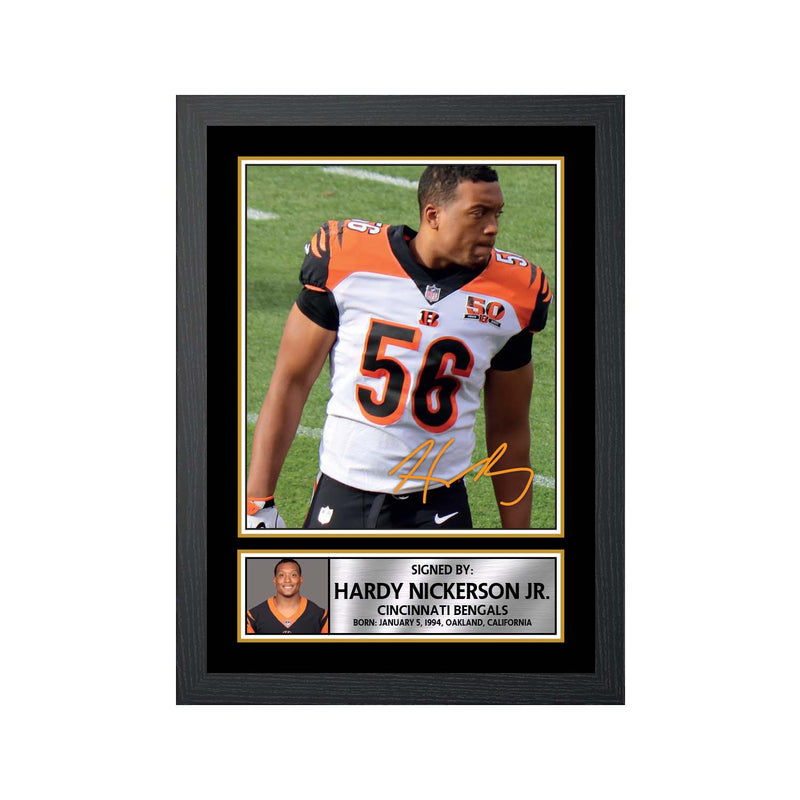 Hardy Nickerson Jr. Limited Edition Football Signed Print - American Footballer