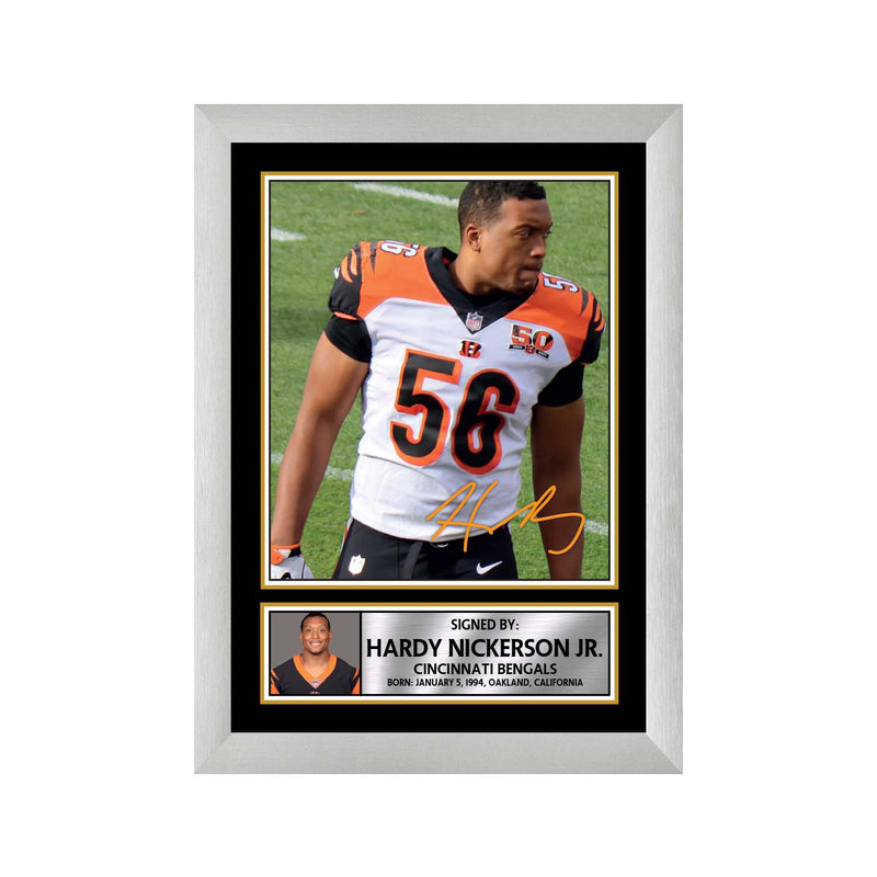 Hardy Nickerson Jr. Limited Edition Football Signed Print - American Footballer