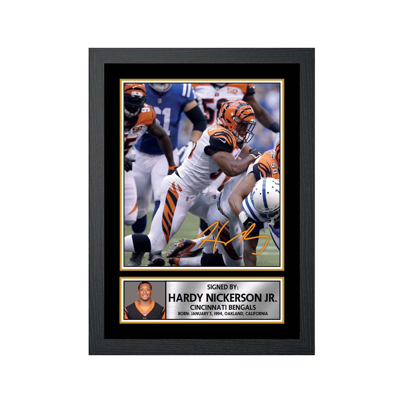 Hardy Nickerson Jr 2 Limited Edition Football Signed Print - American Footballer