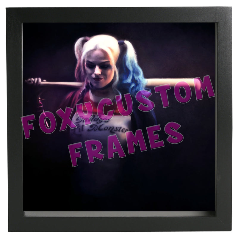 Harley Quinn Lego Display Case - Minifigure Display Background and Frames