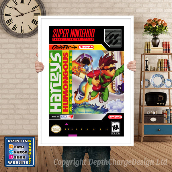 Harley's Humongous Adventure Super Nintendo Game Inspired Theme Retro Gaming