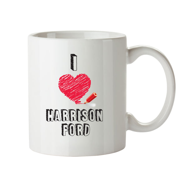 I Love Harrison Ford Celebrity Mug Office Mug – printed mug product image 1