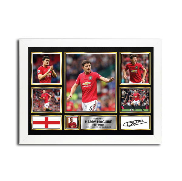 Harry Maguire MC1600 Printed Signature Football Poster