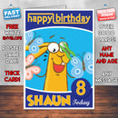 Harry & Toto 2 Style Theme Personalised Kidshows Birthday Card (SA)