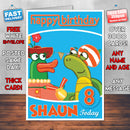 Harry & Toto 4 Style Theme Personalised Kidshows Birthday Card (SA)