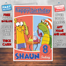 Harry & Toto 7 Style Theme Personalised Kidshows Birthday Card (SA)
