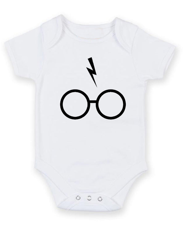 Harry Potter Glasses Personalised Baby Boy Girl Unisex Short Sleeve Bodysuit