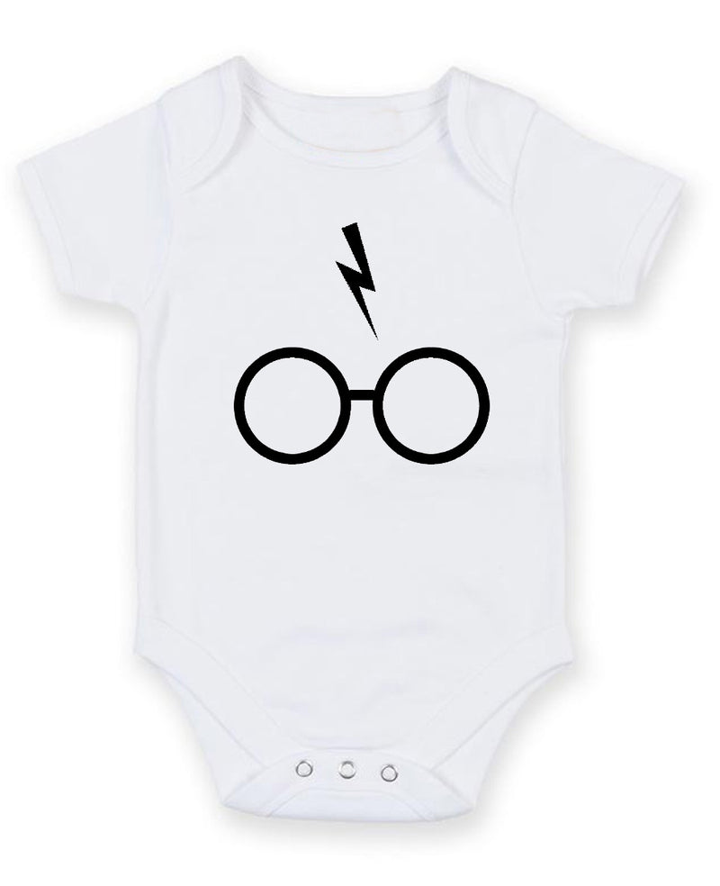 Harry Potter Glasses Personalised Baby Boy Girl Unisex Short Sleeve Bodysuit