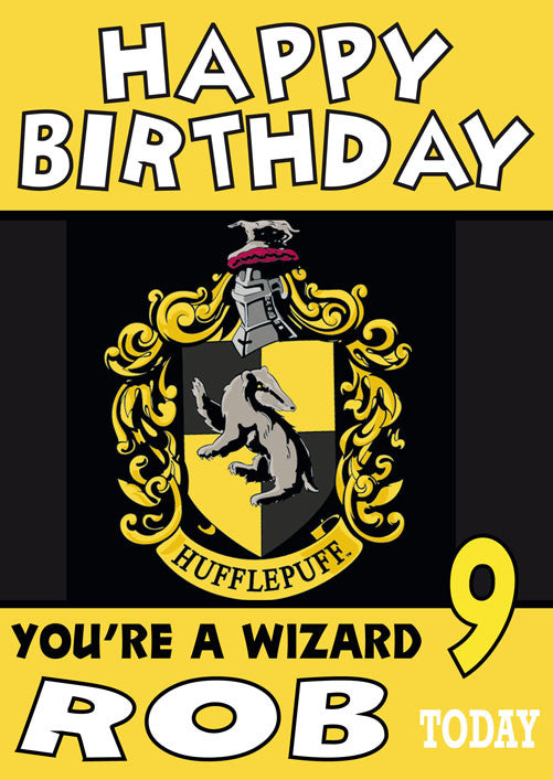 Harry Potter Hufflepuff House THEME INSPIRED Kids Adult Personalised B