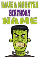 Have A Monster Birthday Funny Kids Adult Personalised Birthday Card Gift Present