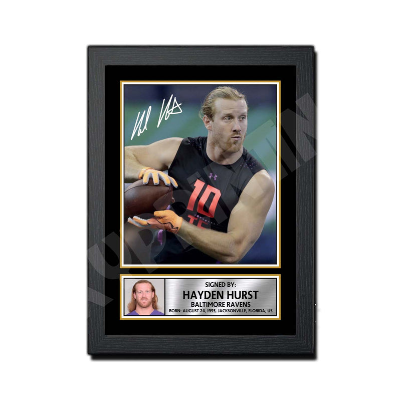 Hayden Hurst 1 Limited Edition Football Signed Print - American Footballer