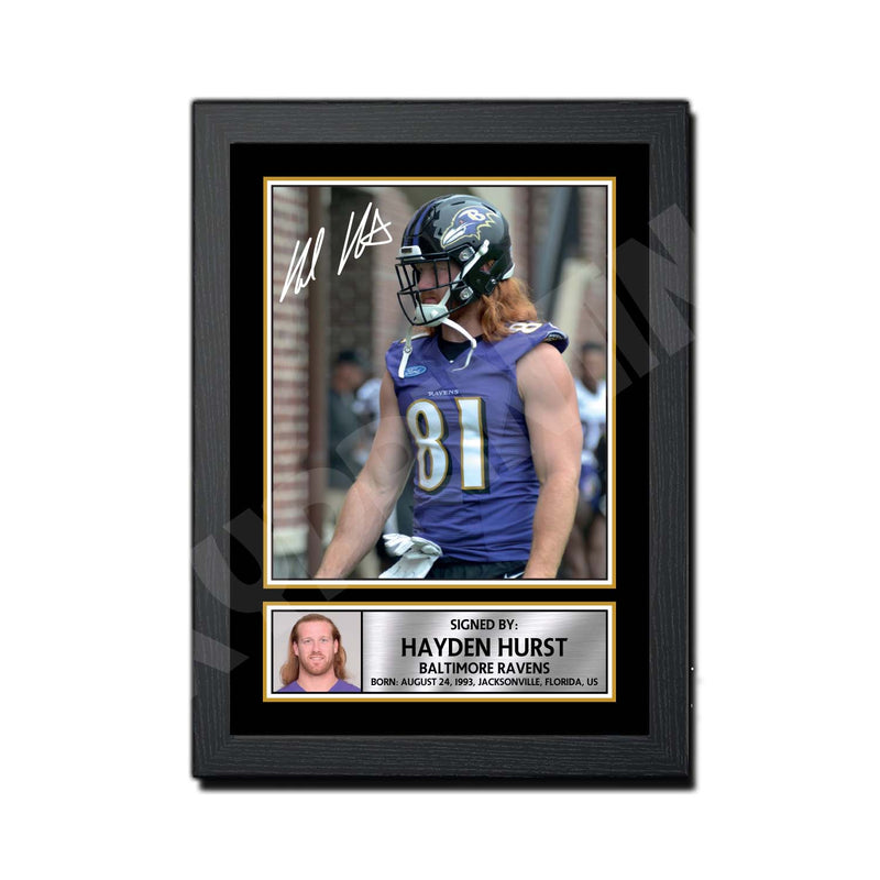 Hayden Hurst 2 Limited Edition Football Signed Print - American Footballer