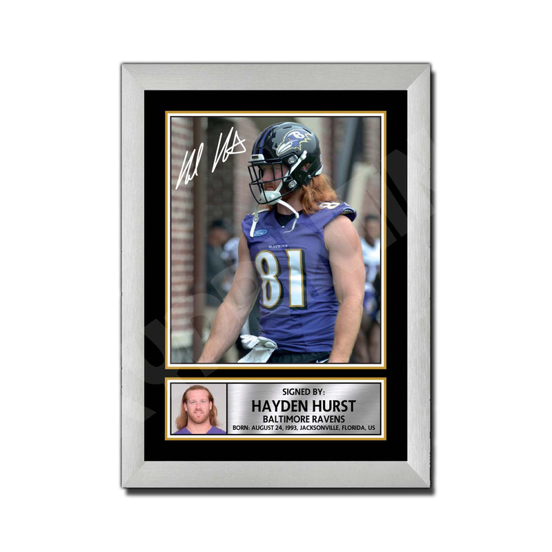 Hayden Hurst 2 Limited Edition Football Signed Print - American Footballer