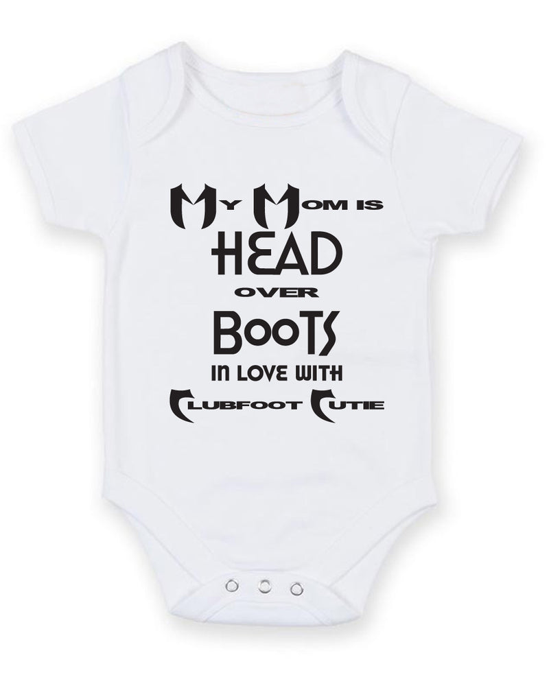 Head Over Boots In Love With A Clubfoot Cutie Baby Grow Bodysuit
