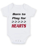 Hearts Born to Play Football Fan Baby Grow Bodysuit