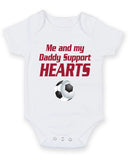 Hearts Me and my Daddy Football Fan Baby Grow Bodysuit