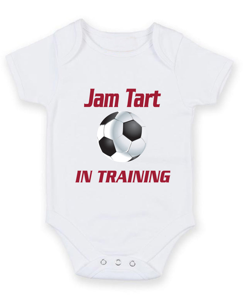 Hearts in Training Football Fan Baby Grow Bodysuit