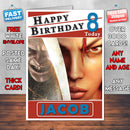 Personalised Heavenly Sword Nariko Inspired Style Game Kids Inspired Birthday Card (SA)