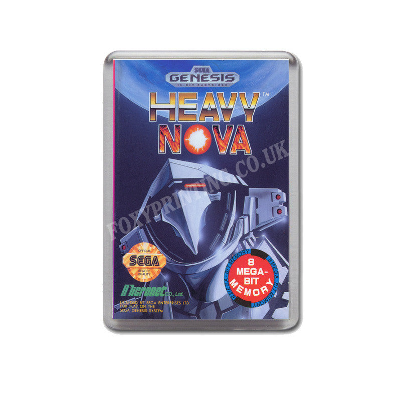 Heavy Nova Game Style Inspired Sega Megadrive Retro Video Gaming Magnet