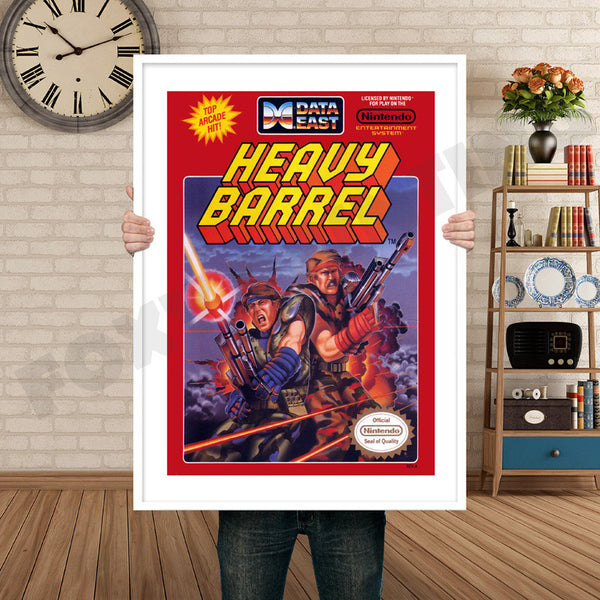 Heavy Barrel Retro Game Inspired Theme Nintendo NES Gaming