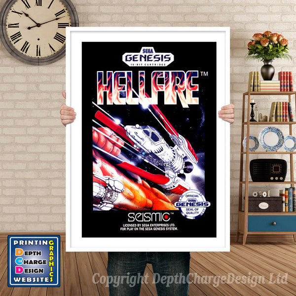 Hellfire - Sega Megadrive Inspired Retro Gaming Poster