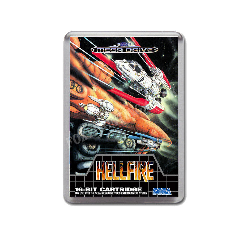 Hellfire Eu Game Style Inspired Sega Megadrive Retro Video Gaming Magnet