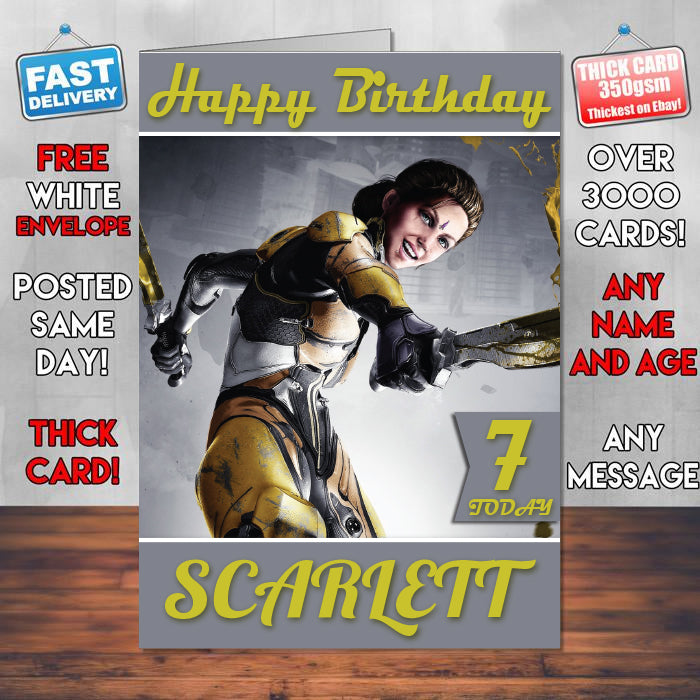 Hellion Lawbreakers Inspired Style Game Kids Inspired Birthday Card (SA)