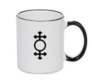 Hematite Black Handle Alchemy Mug GOTHIC GOTH HORROR STARS HORROSCOPE BLACK MAGIC MUG