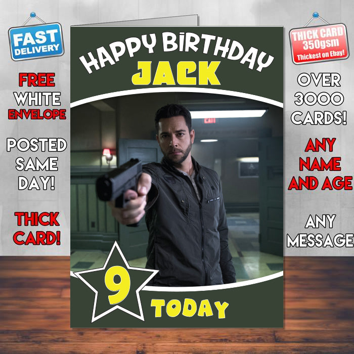 Heroes Reborn Luke Collins Theme Style Personalised Kids Inspired Movie Birthday Card (SA)