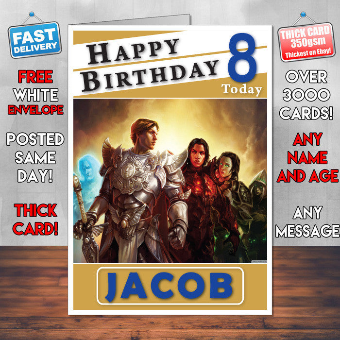 Personalised Heroes 6 Inspired Style Game Kids Inspired Birthday Card (SA)