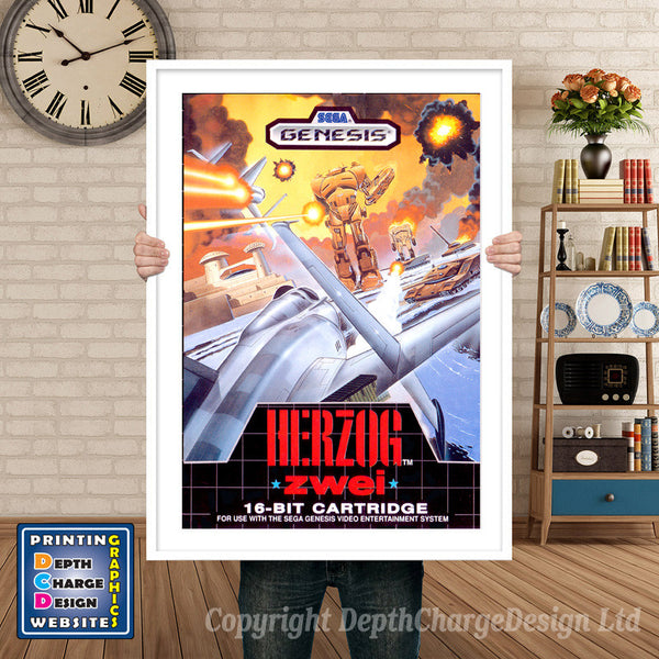 Herzog Zwei - Sega Megadrive Inspired Retro Gaming Poster
