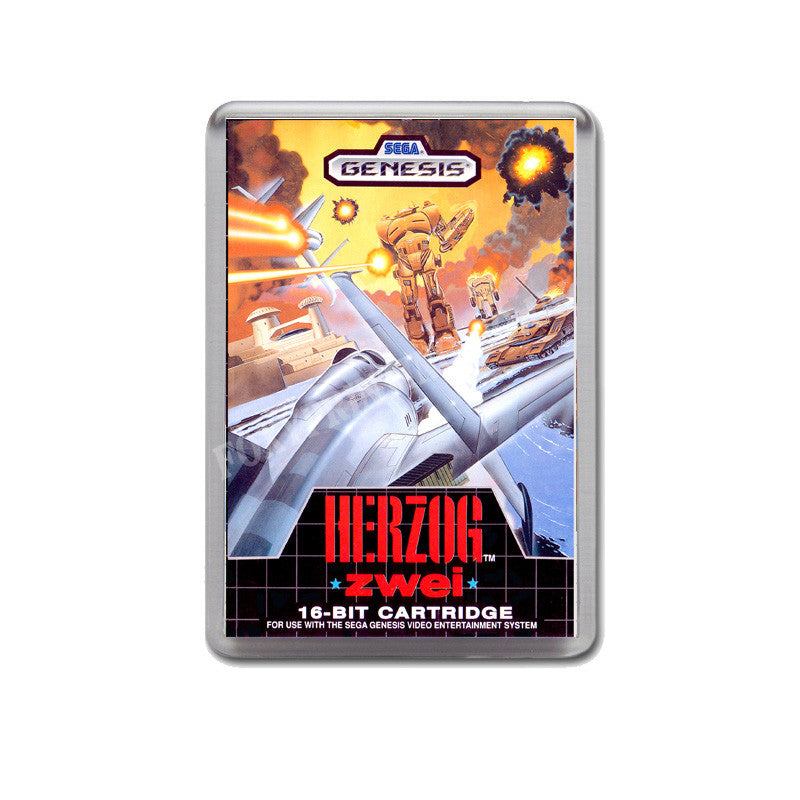 Herzog Zwei Game Style Inspired Sega Megadrive Retro Video Gaming Magnet